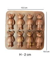 Chocolate Bear Silicone พิมพ์ซิลิโคน พิมพ์หมี เท็ดดี้แบร์ แม่พิมพ์ พิมพ์เค้ก เบเกอรี่ ช็อคโกแล็ต เทียนหอม สบู่ 1 แผ่น