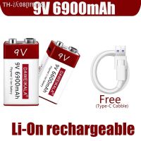 lffa33 9V Battery 6900mAh li-ion Rechargeable battery Type-C Batteries 9v USB lithium for Multimeter Microphone Toy Remote Control