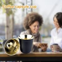 【CW】Practical Stainless Steel Cup Mini Coffee Cup Multi-function Double Wall Portable Coffee Capsule Cup