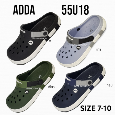 ADDA 55U18 NMD รองเท้าแตะ รองเท้าลำลอง สำหรับผู้ชาย แบบสวมหัวโต แบบสวม size 7-10