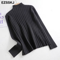 chic Autumn winter thick Sweater Pullovers Women Long Sleeve casual  turtleneck warm basic Sweater knit Jumpers top