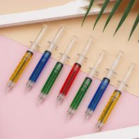 Multi Color Novelty Syringe Needle Shape Ballpoint Creative Styling Needle Pen Office School Stationery Pen Syringe Needle