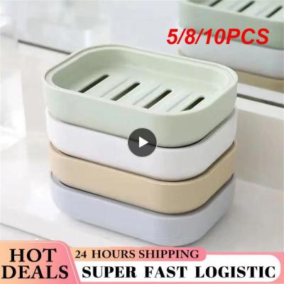 5/8/10PCS Plastic Japanese Storage Box High Quality Soap Dish Anti-pressure Toilet Soap Box Bathroom Supplies Soap Dishes