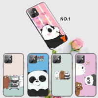 Casing หรับ iPhone 14 13 11 Pro Max 11 Mini 8+ 8 Plus EL118 We Bare Bears Cute Pattern Phone เคสโทรศัพท์ อ่อนนุ่ม TPU Shockproof Black ปก