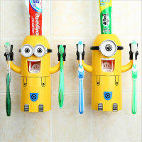 Cartoon Toothbrush Holder Childrens Mouthwash Cup Toothpaste Squeezer Creative Wall-mounted Dust-proof Mouthwash Cup Gargle Set