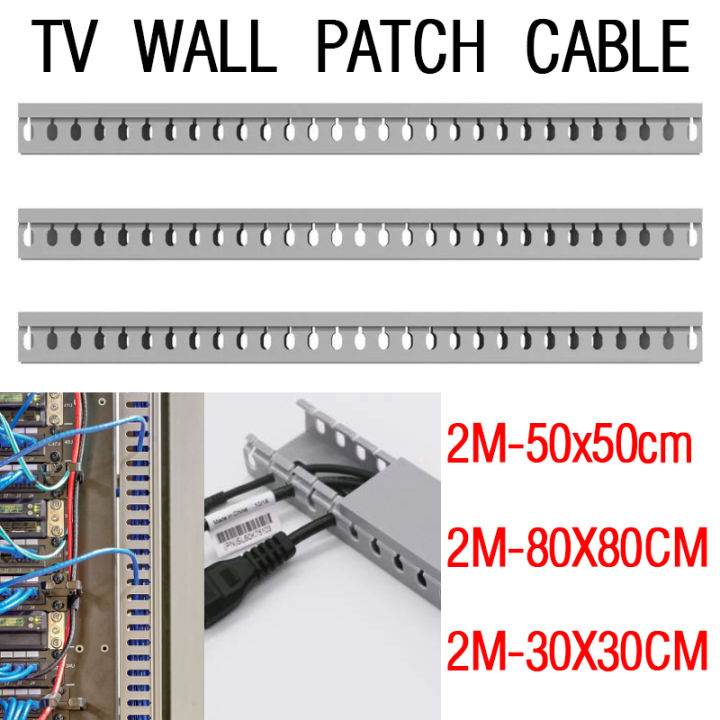 2PCS Cable Raceway Cable Concealer Open Slot Wiring Raceway Duct with Cover  On-Wall Cable Cover,Hide Wall Mount TV Cables Wires