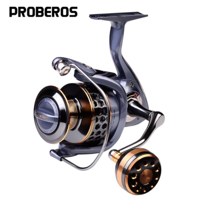 PROBEROS Fishing Spinning Reel Metal Wire Cup LeftRight CNC Alloy Handle Plastic Body 21kg Max Drag Independent Alarm Device