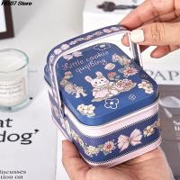 1PC Vintage Small Suitcase Storage Tin Metal Candy Box Gift Box Cookie Gift Box Sundries Organizer Storage Cans Storage Boxes