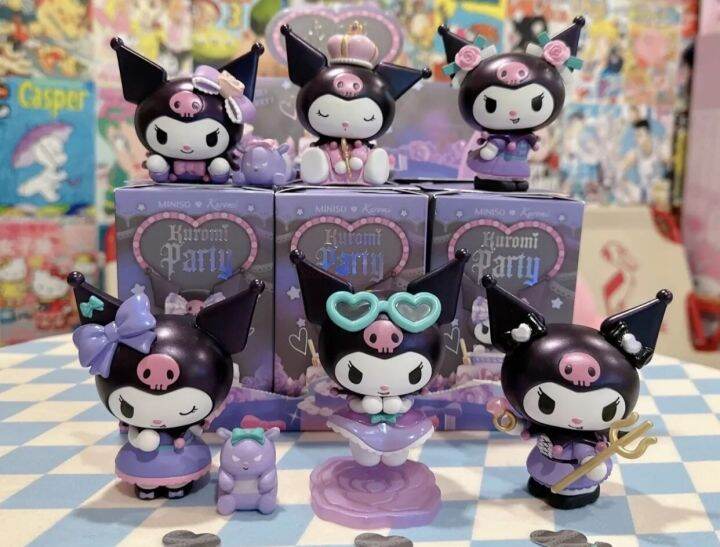 sanrio-characters-kuromi-original-blind-box-birthday-party-series-action-figure-surprise-box-cute-model-fans-collection-gifts