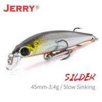 [HOT LIAXLLWISAAZH 534] Jerry Silder เบาปั่นเหยื่อตกปลาไมโครสร้อยล่อฮาร์ดเหยื่อช้าจม Jerkbait Crankbait ปลาเทราท์เบสเหยื่อ45มิลลิเมตร