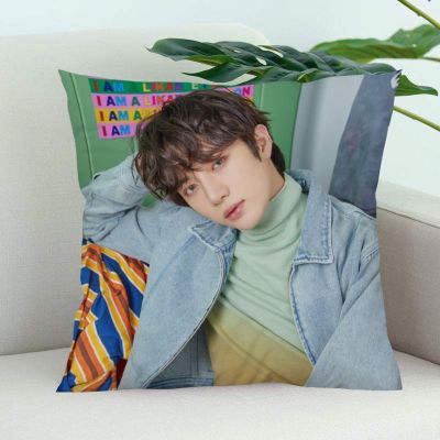 Beomgyu Pillow Cover Bedroom Home Office Decorative Pillowcase Square Zipper Pillow Cases Satin Soft