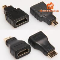 Mini HDMI-รองรับตัวผู้เป็น HDMI-ตัวเมีย + ไมโครเป็น HDMI-ตัวเชื่อมอะแดปเตอร์ที่เข้ากันได้กับ HDTV