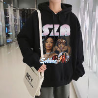 90s Rapper SZA Good Days Graphic Print Black Men Punk Hoodies Oversize Men Vintage Sweatshirt Streetwear Couples Tracksuit Size XS-4XL