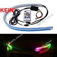 ♀┅✻ KEIN 2Pieces DRL Led RGB Car Light Strip Daytime Running Drl Turn Signal Car Headlight DRL RGB LightLED Car Light Multi Color Auto Lamp Turn Signal Remote Control 30CM Colorful