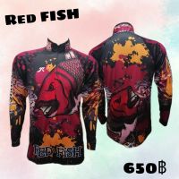 เสื้อตกปลา JK THAILAND ลาย RED FISH ป้องกันรังสี UV 80-90% สีไม่ตก แห้งเร็ว