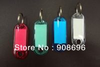 【CW】☒❧  100pcs Blank Rectangle Keychains luggage Insert  Photo Keyrings key card number-Free Shipping