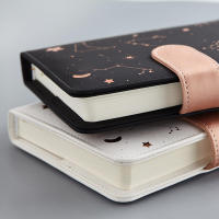 Daily Planner Notebook Soft Leather Cover Notebook Undated Agenda Planner Starry Sky Notebook A6 Size Notebook