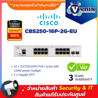 Cisco CBS250-16P-2G-EU Gigabit Switching Hub 16 Port PoE + 2 Port SFP (17) By Vnix Group