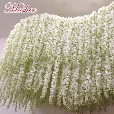 100cm Artificial Silk Wisteria Flower Vines Hanging Rattan Flowers Wedding Home Decor