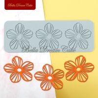 【hot】 Geranium Silicone Fondant Mold Mousse craft Icing Pastry Baking