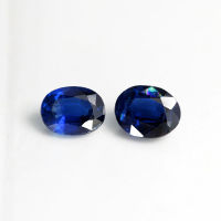 0.80 CT(2 ชิ้น) ไคยาไนท์ (Unheated Kyanite) พลอยดิบ สีน้ำเงินเข้ม