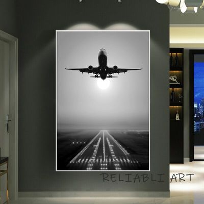 ภาพเครื่องบินสีดำและสีขาว,โปสเตอร์เครื่องบิน,ผืนผ้าใบอุตสาหกรรม,ผนังแนวนอน,712-3b ศิลปะการตกแต่งห้องนั่งเล่น (1ชิ้น)