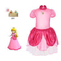 2023 ใหม่ Mario Picky Princess cos ภาพยนตร์ชุดต่อสู้แบบชิ้นเดียว cosplay เล่นเป็นเสื้อผ้ารัดรูป