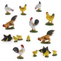 16Pcs/32Pcs Painted Model Chick Grouse Hen 1:43 Scale PVC O Scale Farm Animals Domestic Fowl Model Railway Scenery AN4306