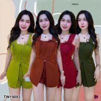 Set 2 ชิ้น เสื้อสายเดี่ยว + กางเกงขาสั้น .. TW19093