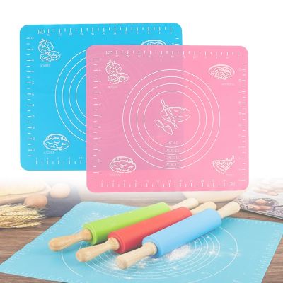 【CW】 Food grade Non-slip silicone pad for Pastry Baking Rolling Cut Clay Fondant Dough board with scale 26x29CM