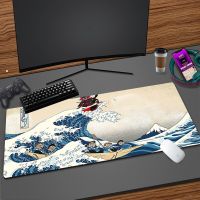 Great Wave Off Art เกมการพิมพ์ HD แผ่นรองเมาส์อะนิเมะ คอมพิวเตอร์ขอบล็อคยางธรรมชาติ Esport Table Pad แผ่นรองเมาส์สำนักงานขนาดใหญ่