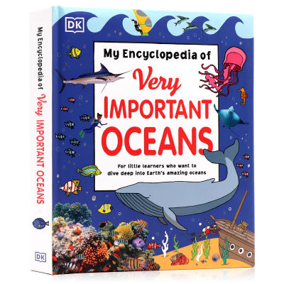 Import the original DK my Encyclopedia of very important oceans in English. The hardcover of those important popular science English Enlightenment cognitive books for children of marine life is open