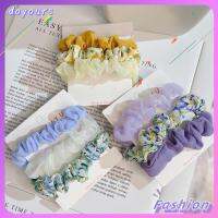 DOYOURS 3pcs อีลาสติก ผ้าชีฟองเส้นด้าย scrunchies ที่มัดผม แฟชั่นสำหรับผู้หญิง เชือกมัดผม ฤดูร้อนฤดูร้อนฤดูร้อน หางม้าหางม้า ยางรัดผม สำหรับผู้หญิง