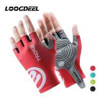 ○⊕ LOOGDEEL Cycling Gloves Summer Ice Silk Sweat-absorbing Breathable Anti-skid Sports Bicycle Motorcycle Half Finger Gloves Unisex