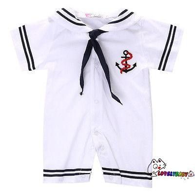 HEL-Boy Baby Clothing Romper Sailor Costume 2018