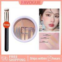 Maffick[Free Gift] Tricolor Concealer Waterproof Oil Control ครอบคลุมจุดบนใบหน้ารอยสิวสิวผิวแห้งและผิวมันคอนซีลเลอร์คอนทัวร์