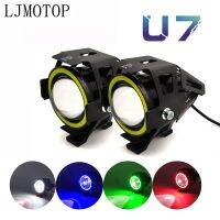 U7 LED Light motorcycl Headlight angel eyes lights motorcycle Universal For Yamaha YZF R15 YBR 125 MT 25 03 01 125 TDM 900 FZ6R