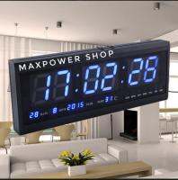 ส่งจากไทย นาฬิกาดิจิตอล LED NUMBER CLOCK แขวนติดผนัง ขนาด 48 X 19 X 3.5 มีระบบสำรองไฟในตัว ไฟดับไม่ต้องตั้งเวลาใหม่ ใช้ไฟบ้าน JH-4819