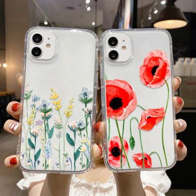 Flower Soft Case For Realme C21 C25 C20 C11 C15 Narzo 30 GT Master Neo C12 8 9 Pro Plus 8i 9i 7 6 5S 5i 6i Case Clear Silicone Electrical Connectors