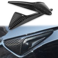 ：》“{： Real Carbon Fiber Car Side Marker Turn Signal Cover Camera Fender Overlay For Tesla Model 3 Model Y 2017-2023 Auto Accessories