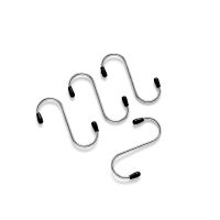 ✟◘ Bathroom metal S hook type kitchen bedroom hook up stainless steel load-bearing 4pcs/set