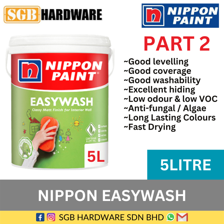 Nippon Paint Easywash Matt Finished Interior Paint L Nippon Easy