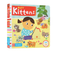 Original English childrens picture book busy series busy kittens cardboard mechanism operation activity book childrens Enlightenment learning parent-child education interactive learning