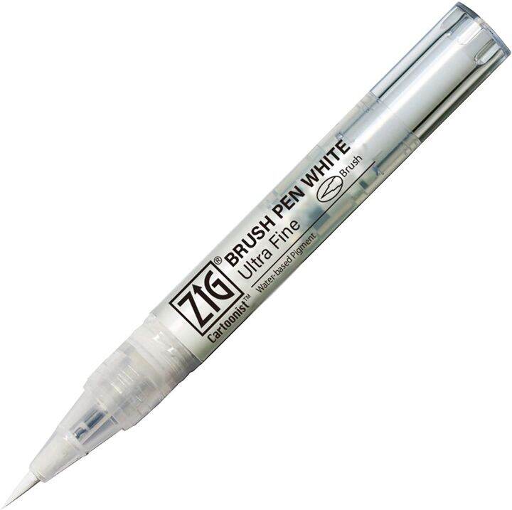 ZIG Brush Pen White Opaque Ultra Fine Tip for Calligraphy, Lettering, Illustration Lazada PH