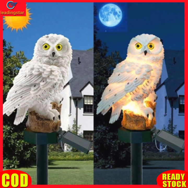 leadingstar-rc-authentic-led-solar-lights-owl-lawn-light-1-2w-600mah-rechargeable-battery-solar-power-outdoor-waterproof-garden-landscape-lamp