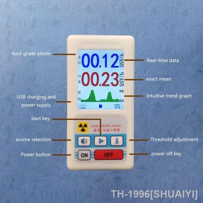 SHUAIYI Portable Geigers Counter High Accuracy BR6 Radiation Detectors Geigers Meter for Radiation Detection Simple Operation