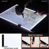 Wallhigh กระดานวาดภาพ LED พร้อมไฟ LED ปรับความสว่างได้ ชาร์จ USB A4