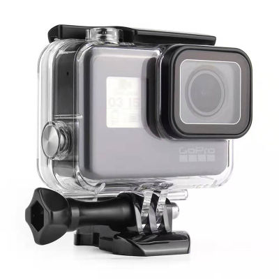 [Annabes] ซองกันน้ำใต้น้ำ45เมตรสำหรับ GoPro Hero 7 6 5เมาท์ปลอกหุ้มป้องกันเวลาดำน้ำดำสำหรับ Go Pro 7 6 5สีดำ