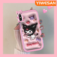 YIWESAN เคสสำหรับ Xiaomi Redmi 9A เรดมี่9I ลายการ์ตูน3D ลายคุโรมิซิลิโคนโปร่งใสใหม่เคสมือถือสร้างสรรค์เคสใสกันกระแทก