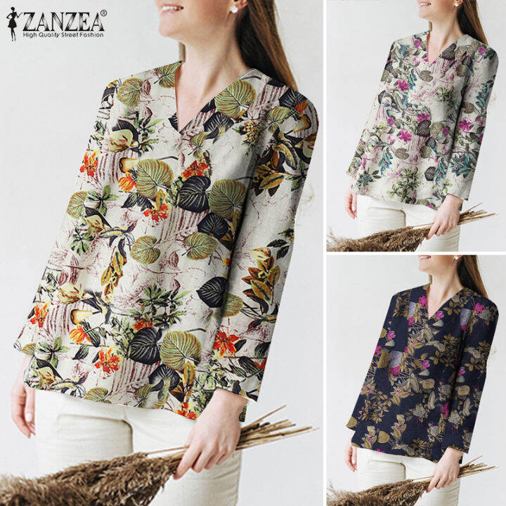 esolo-zanzea-women-retro-printed-long-sleeve-v-neck-tops-lady-shirt-splid-hem-cotton-blouse-12